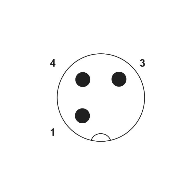 M12 3pins A code male moldable connector with shielded,brass with nickel plated screw